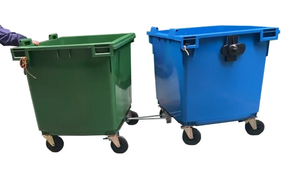 1100L Wheelie Bin lánccal